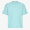 Camiseta orgánica oversize — Azul verdoso