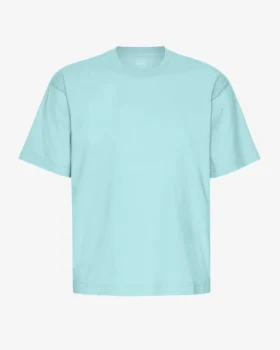 Camiseta orgánica oversize — Azul verdoso