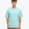 Camiseta orgánica oversize — Azul verdoso