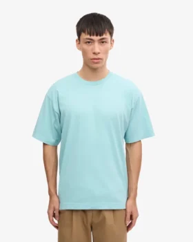 Camiseta orgánica oversize — Azul verdoso
