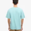 Camiseta orgánica oversize — Azul verdoso