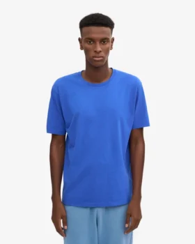 Camiseta orgánica oversize – Azul zafiro