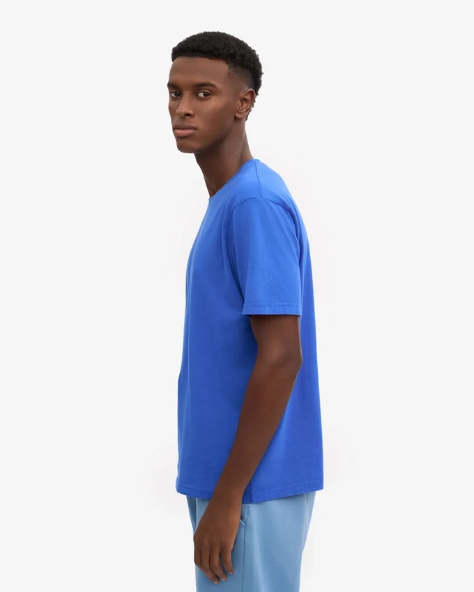 Camiseta orgánica oversize - Azul zafiro