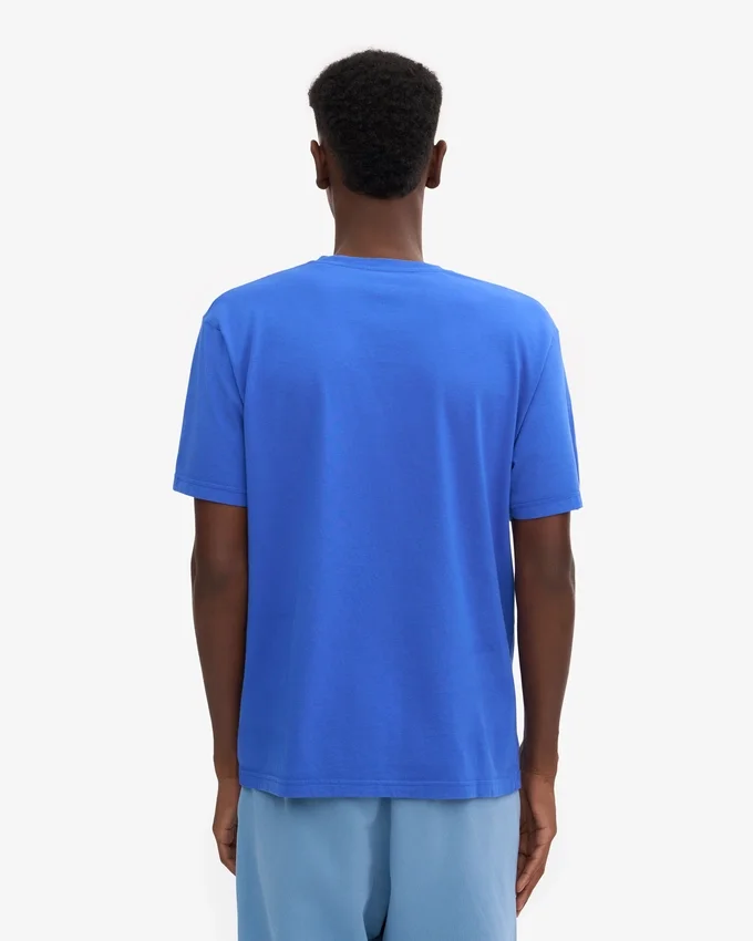 Camiseta orgánica oversize - Azul zafiro