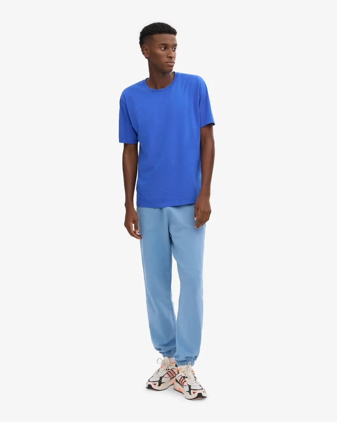 Camiseta orgánica oversize - Azul zafiro