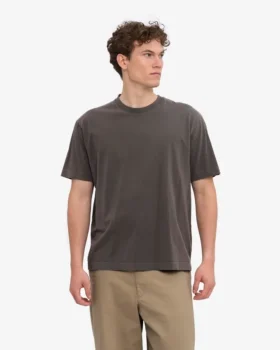 Camiseta orgánica oversize – Barro descolorido