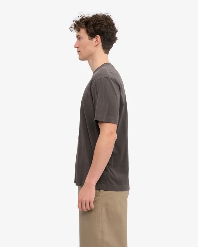Camiseta orgánica oversize - Barro descolorido