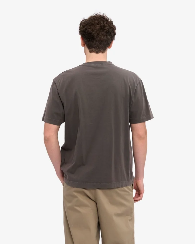 Camiseta orgánica oversize - Barro descolorido
