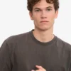 Camiseta orgánica oversize - Barro descolorido