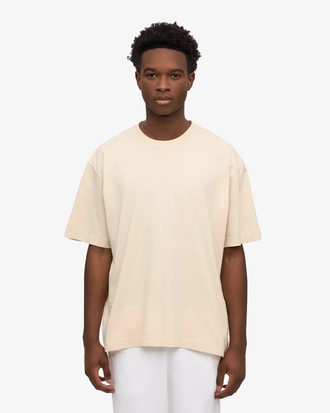 Camiseta orgánica oversize - Blanco marfil