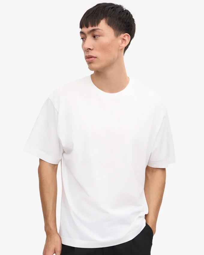 Camiseta orgánica oversize - Blanco óptico