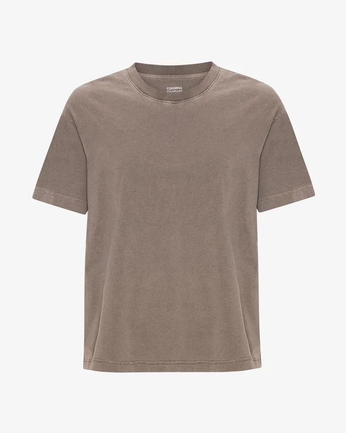 Camiseta orgánica oversize - Caqui descolorido