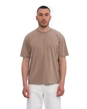 Camiseta orgánica oversize – Caqui descolorido