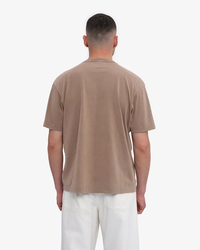 Camiseta orgánica oversize - Caqui descolorido