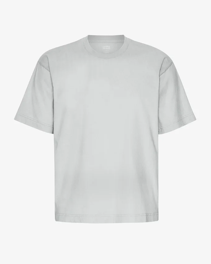 Camiseta orgánica oversize - Gris descolorido