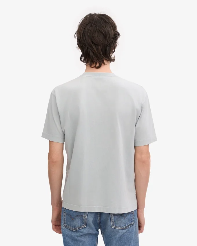 Camiseta orgánica oversize - Gris descolorido