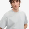 Camiseta orgánica oversize - Gris descolorido