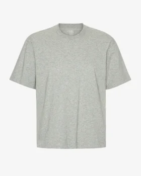 Camiseta orgánica oversize - Gris jaspeado