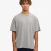 Camiseta orgánica oversize - Gris jaspeado