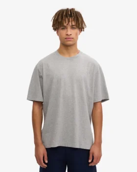 Camiseta orgánica oversize – Gris jaspeado