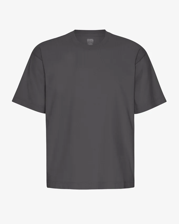 Camiseta orgánica oversize - Gris lava
