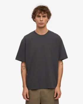 Camiseta orgánica oversize – Gris lava