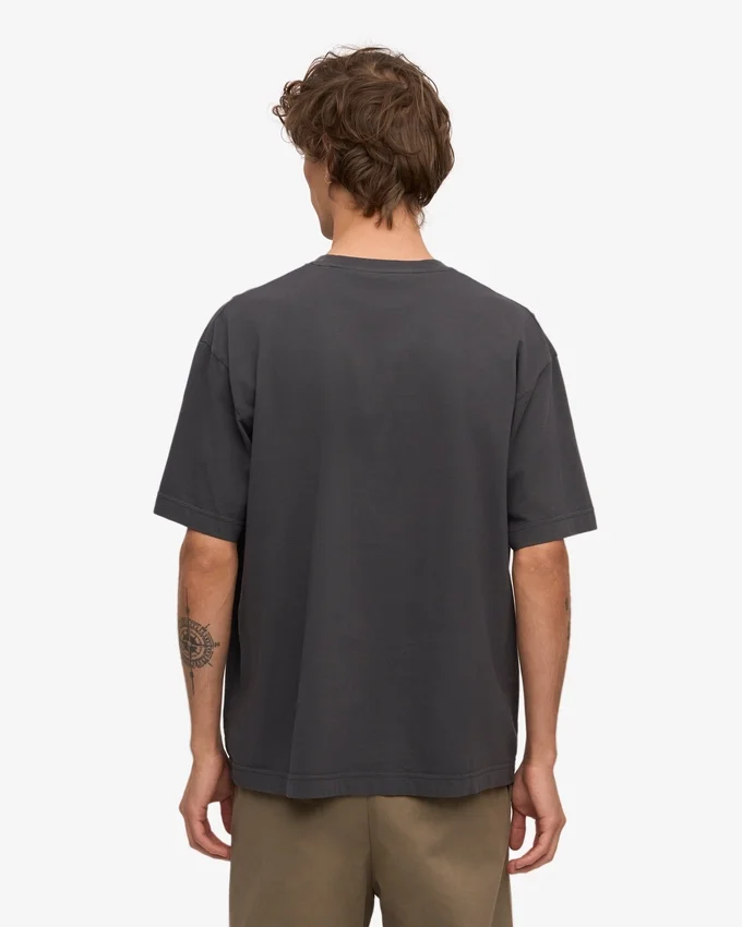 Camiseta orgánica oversize - Gris lava