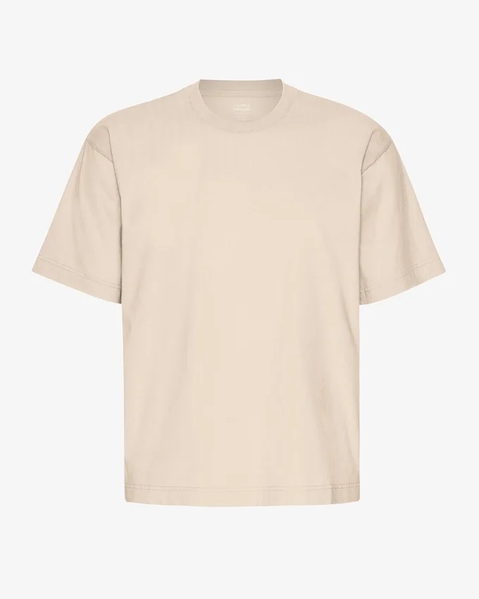 Camiseta orgánica oversize - Gris ostra