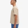 Camiseta orgánica oversize - Gris ostra