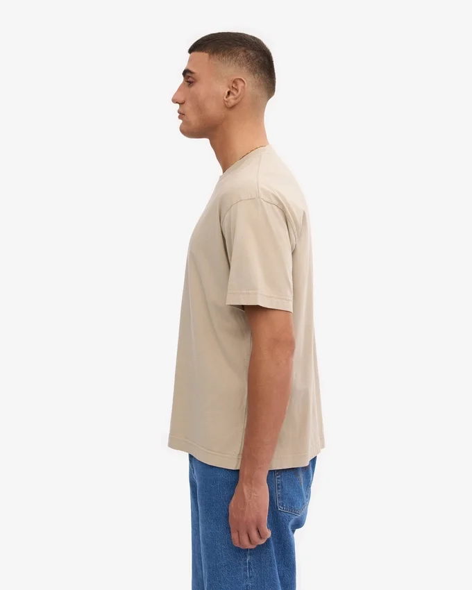 Camiseta orgánica oversize - Gris ostra