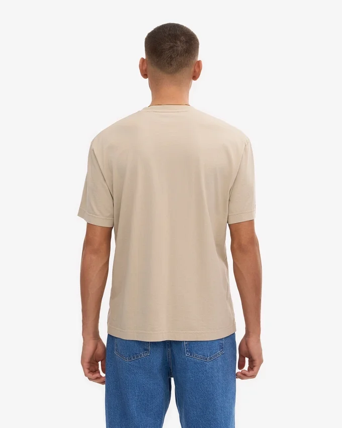 Camiseta orgánica oversize - Gris ostra