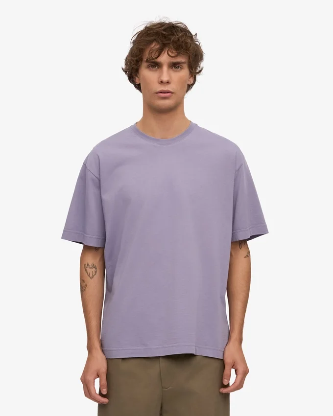 Camiseta orgánica oversize - Jade morado