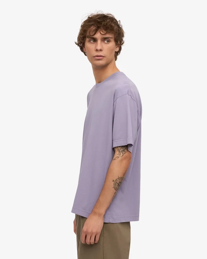 Camiseta orgánica oversize - Jade morado