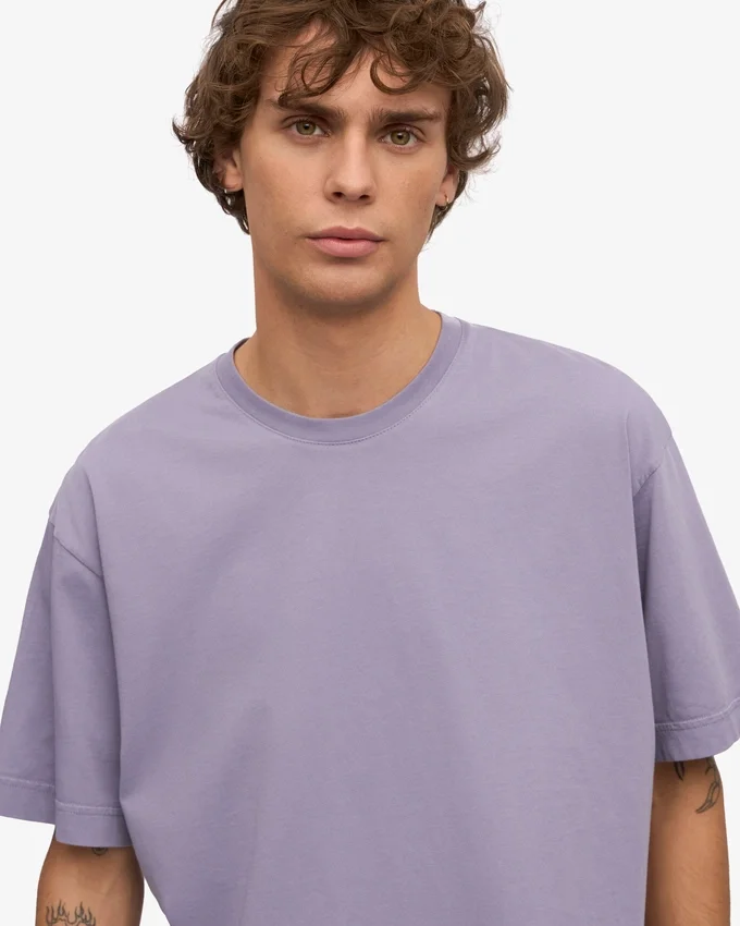 Camiseta orgánica oversize - Jade morado