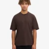 Camiseta orgánica oversize - Marrón café