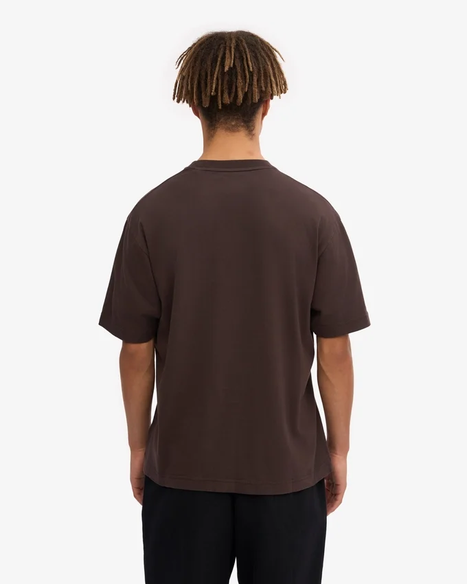 Camiseta orgánica oversize - Marrón café