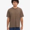 Camiseta orgánica oversize - Marrón cedro