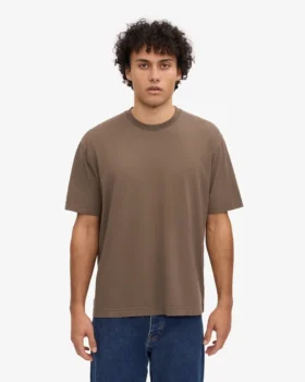 Camiseta orgánica oversize – Marrón cedro