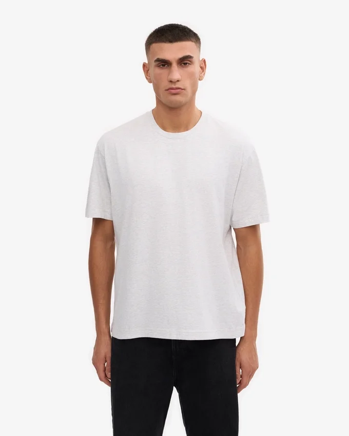 Camiseta orgánica oversize - Mezcla de colores nieve