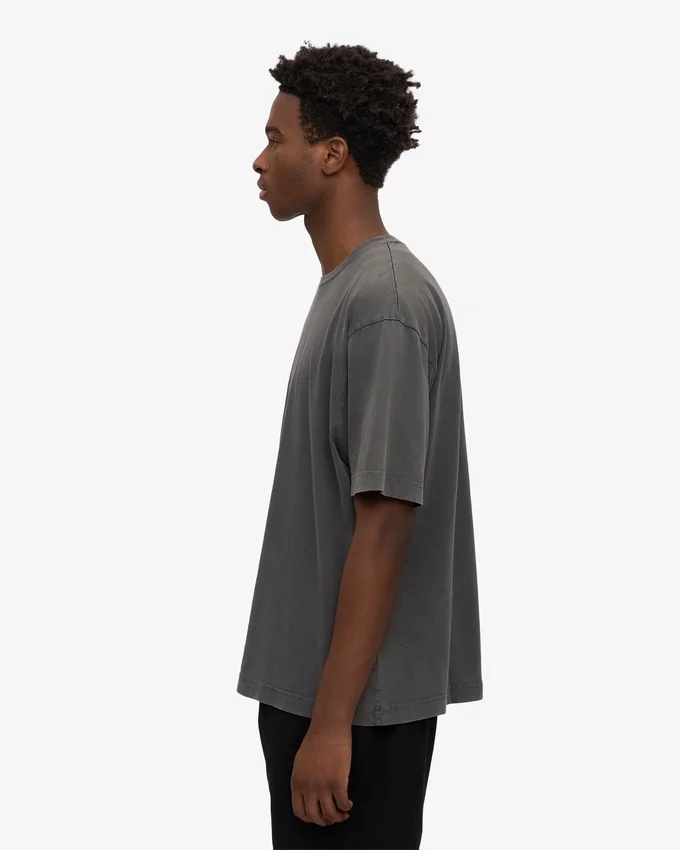 Camiseta orgánica oversize - Negro desgastado