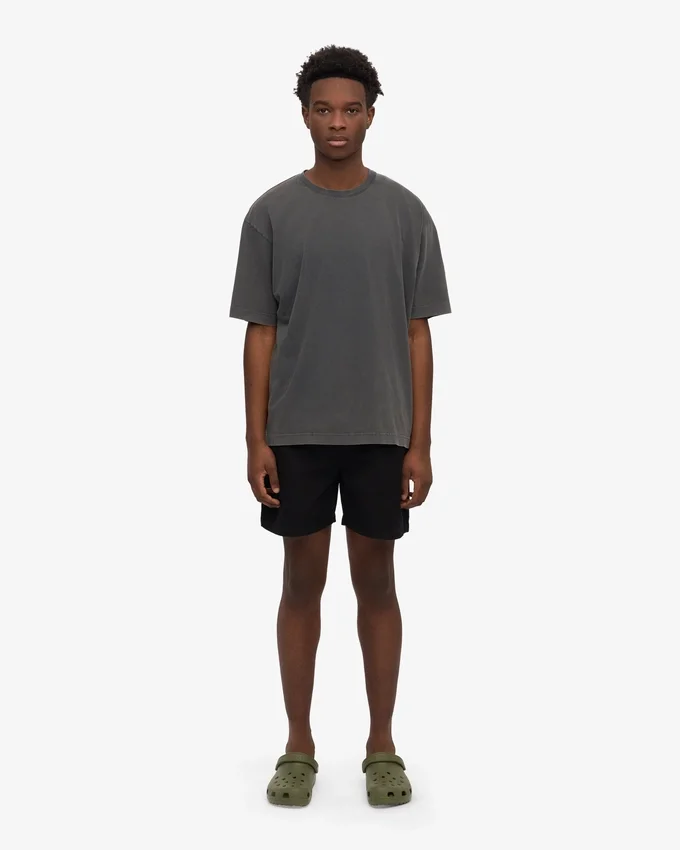 Camiseta orgánica oversize - Negro desgastado