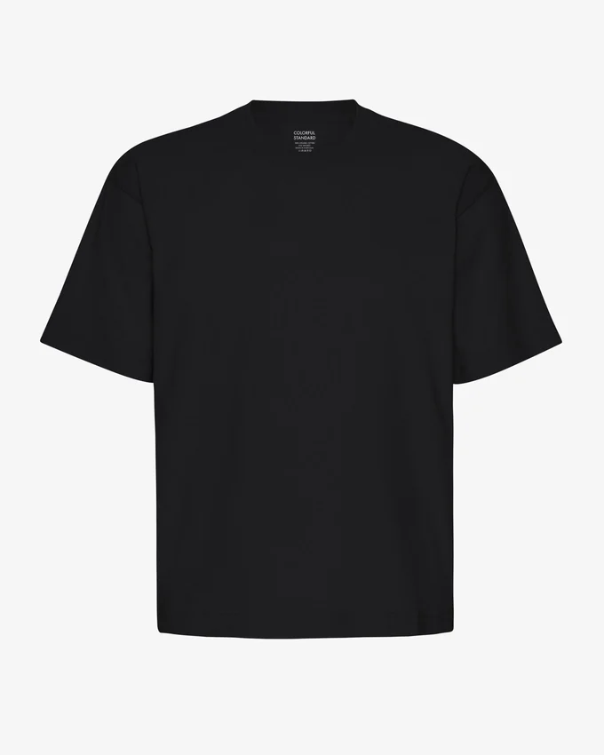 Camiseta orgánica oversize - Negro intenso