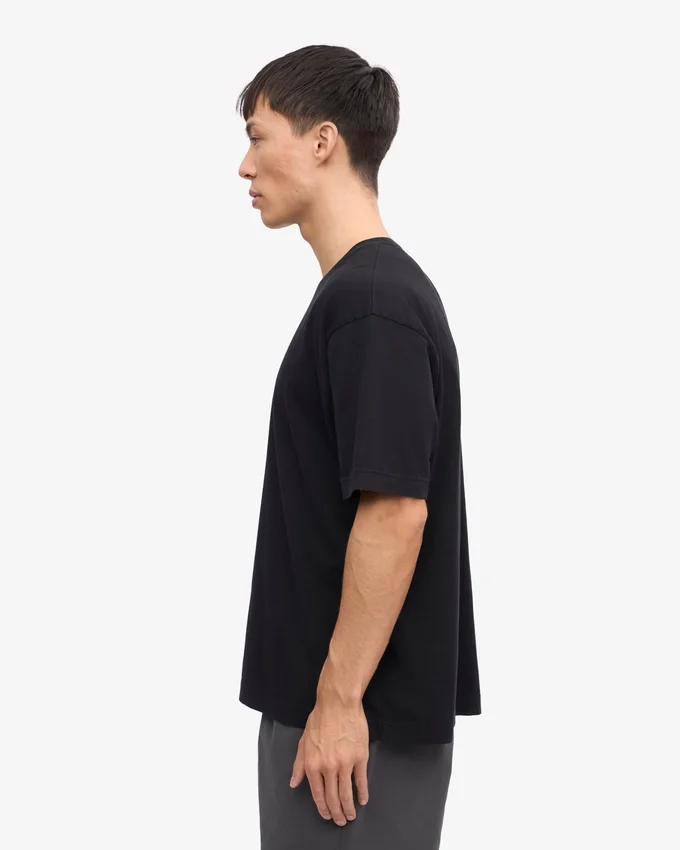 Camiseta orgánica oversize - Negro intenso