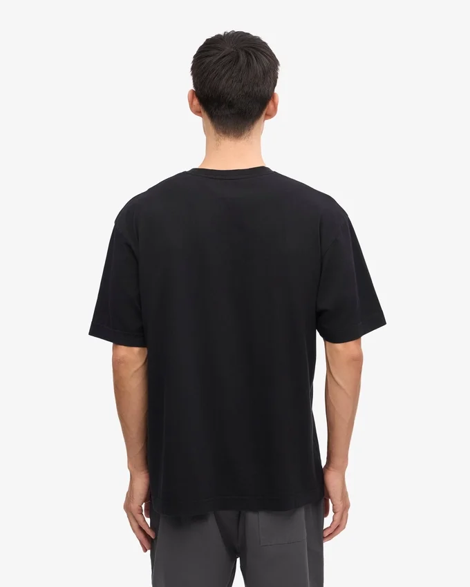 Camiseta orgánica oversize - Negro intenso