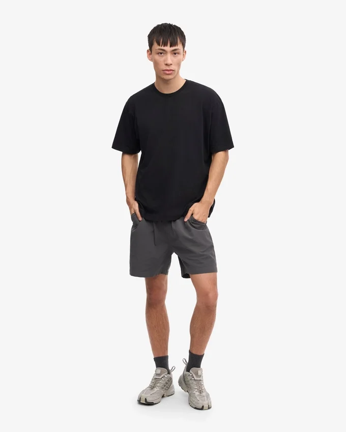 Camiseta orgánica oversize - Negro intenso