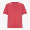 Camiseta orgánica oversize - Rojo descolorido