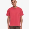 Camiseta orgánica oversize - Rojo descolorido