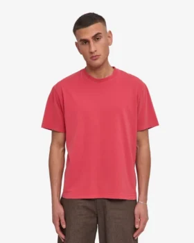 Camiseta orgánica oversize – Rojo descolorido