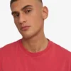 Camiseta orgánica oversize - Rojo descolorido