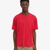 Camiseta orgánica oversize - Rojo escarlata